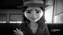 Emma wondering if baseball existed in the noir era.