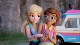 Stephanie hugging Olivia.