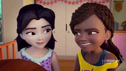 Andrea thinks Carter’s moustache is tacky.