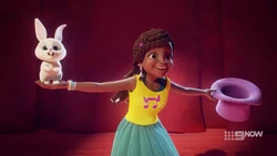 Andre and bunny bowing.