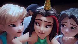 Fortunately Stephanie and Emma caught Vicky before she fell down.