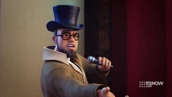 Andrea’s father wondering why Mia isn’t on stage.