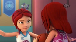 Zoey's name on her the Glams jersey.