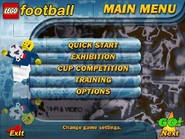Soccer 2000's mockup menu