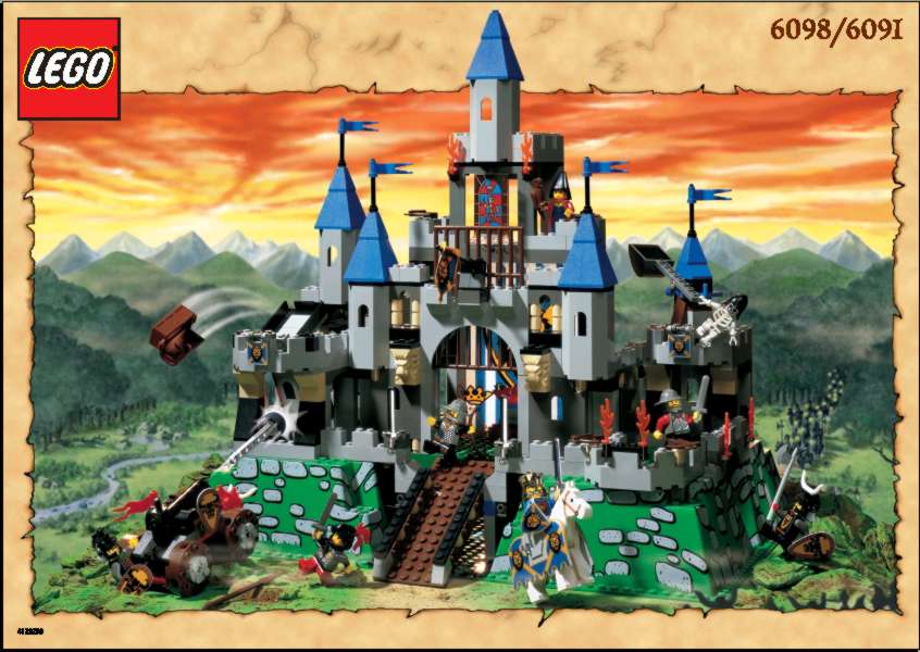 LEGO 6091 6098 KING LEO'S Castle Complete w/ Minifigures Pieces Excellent  Cond 