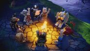 The main representatives of each tribe (plus Skinnet) at Forever Rock