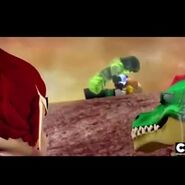 Laval watches Lloyd and Morro fight for the Realm Crystal. This is from LEGO: Ninjago Masters of Spinjitzu