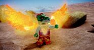 Cragger wearing his Fire Wings