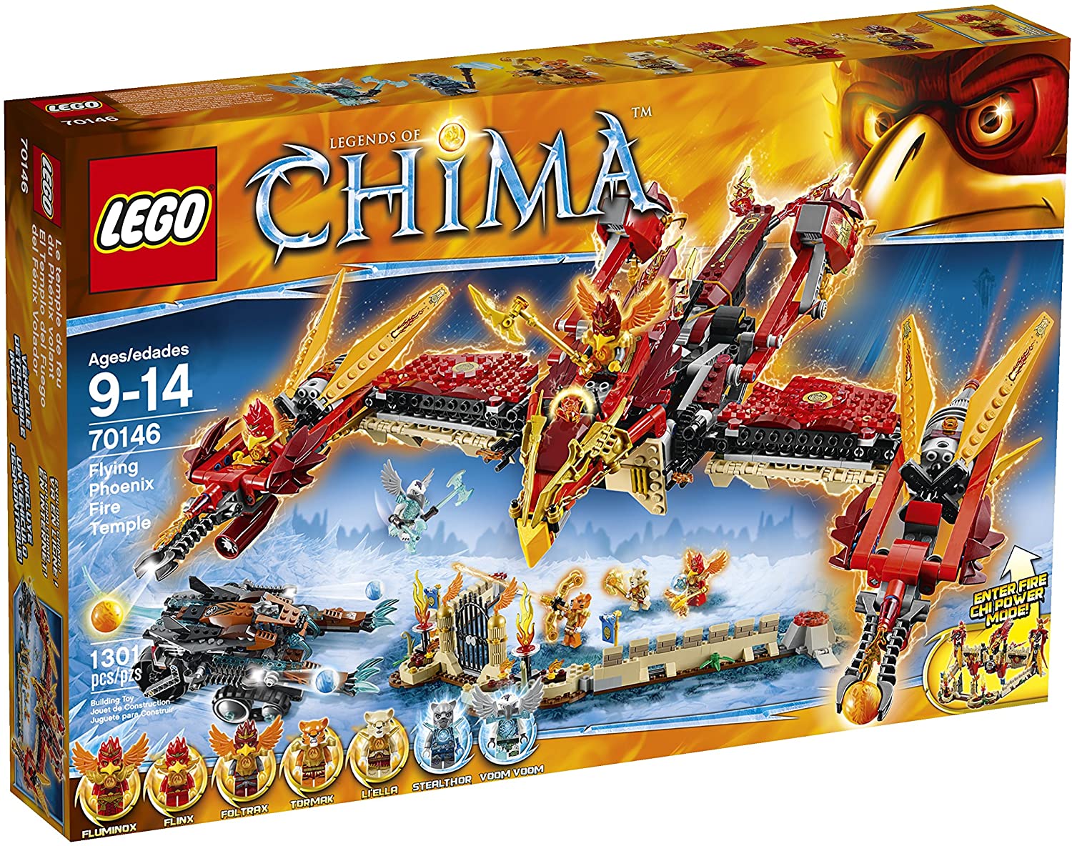70146 Flying Phoenix Fire Temple LEGO Legends of Chima |