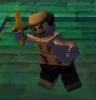 Mr. Zsasz in the Portable LEGO Batman: The Videogame