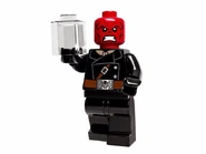 Red Skull carrying the cosmic cube.