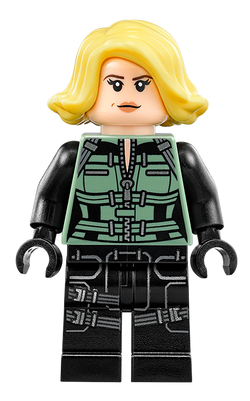 Lego black widow white top suit
