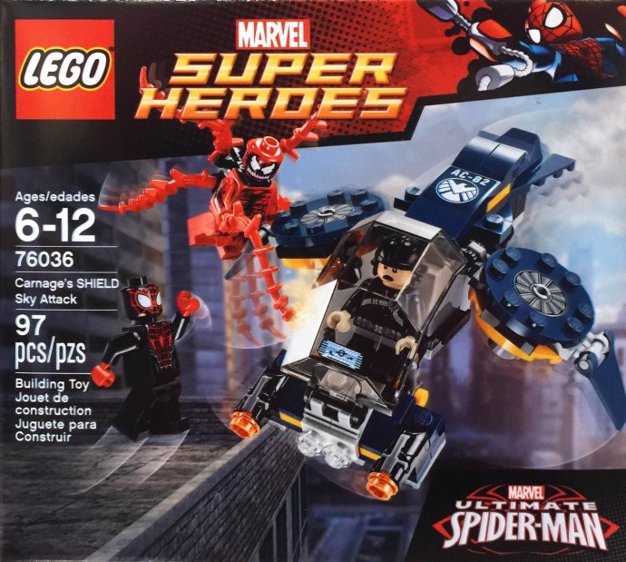 76036 Carnage s SHIELD Sky Attack Lego Marvel and DC Superheroes