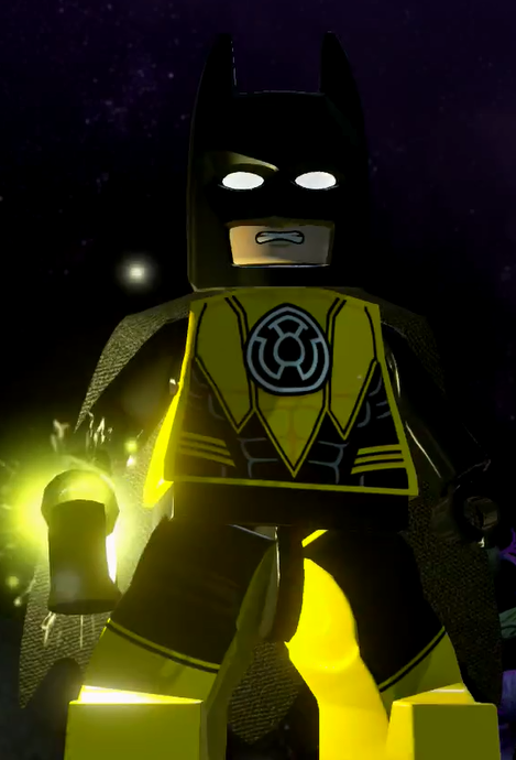 batman with yellow lantern ring