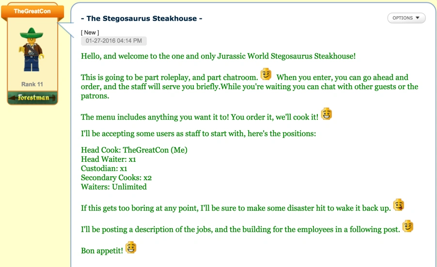  The Stegosaurus Steakhouse LEGO Message Boards Wiki Fandom