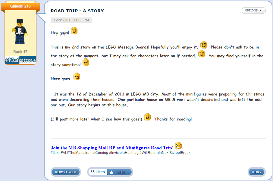 ROAD TRIP A STORY LEGO Message Boards Wiki Fandom