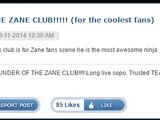 THE ZANE CLUB!!!!! (for the coolest fans)