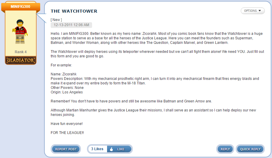THE WATCHTOWER LEGO Message Boards Wiki Fandom