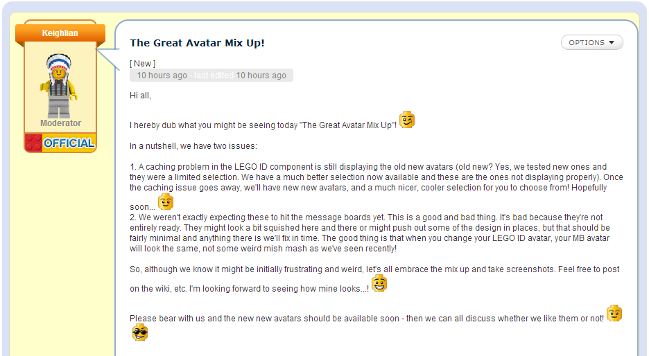 The Great Avatar Mix Up! LEGO Message Boards Wiki Fandom