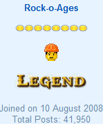 Rock-o-Ages, the first user to get Legend.