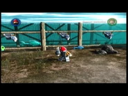 Jacoby standing underwater.