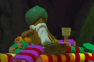 Sri Sumbhajee Angria on top of a pile of pillows