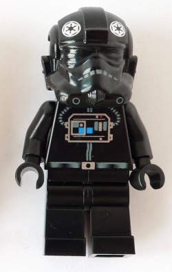 Lego TIE FIGHTER PILOT Minifigure STAR WARS 4479 7146 Brown Head 