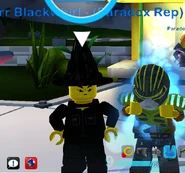 Silas as Burr Blackwhirl in mid-beta