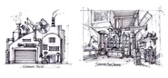 Concept art of the Inventor's shop