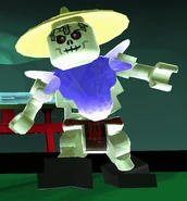 Frakjaw stands atop the platform as his army does battle.