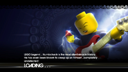 A loading screen in LEGO Rock Band mentioning Numb Chuck