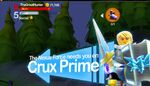 Sign pointing to Crux Prime before the Nexus Tower update