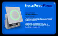 The other Nexus Force Plaque in the Paradox Laboratory