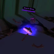 A glitched Dark One with a Hyper Darkling smashed animation