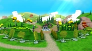 A faithful user-created map by KILO based on Dave Kang's concept art for Beastie Blocks showing what this area could have looked like in-game.