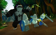 Pre-Alpha Sentinels fight a Stromling Ape near Elephant Escarpment