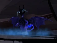 A Maelstrom Dragon Invader about to breath a fireball