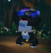 A Stromling Ape throwing a boulder