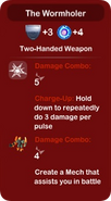 Wormholer information detailing the Paradox Mech