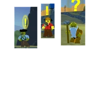 The PvP Arena Greeter Pirate, News Reporter, and Town Crier