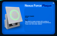 The Nexus Force Plaque at the Vault