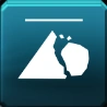 Falling piercing rocks icon