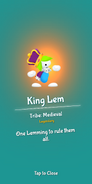 King Lem, whose description is a reference to The Lord of the Rings.