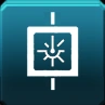 Vertical laser beam icon