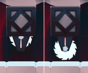 A saw trap in its inactive (L) and active (R) states