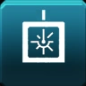 Upwards laser beam icon