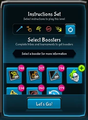 The Boosters selection pop-up