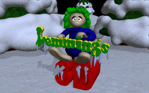 580072-3d-lemmings-winterland-dos-screenshot-title-screen