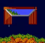 The entrance of the dirt style levels in Lemmings (Amiga).