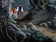 Le Prince en haut du sentier.